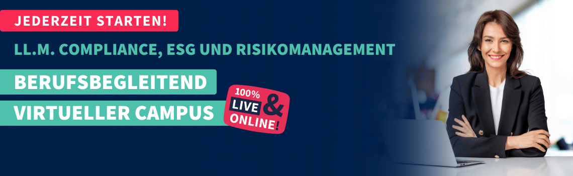 Compliance, ESG und Risikomanagement Profil Header Bild